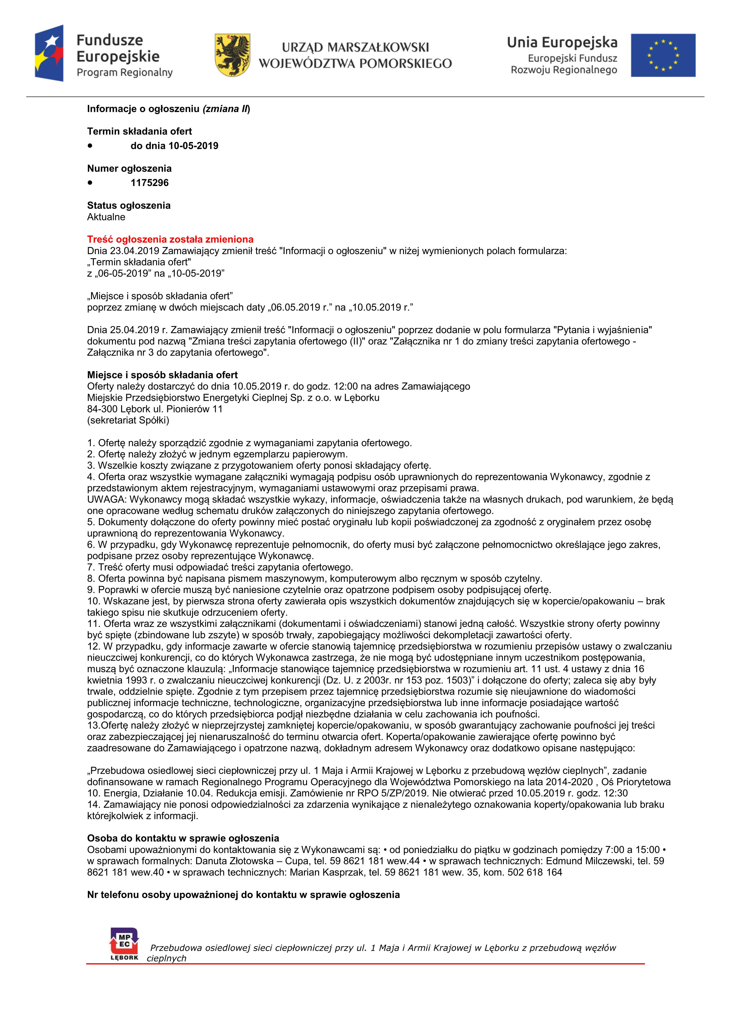 II_Zmiana informacji o ogłoszeniu _1 _1 Maja.jpg II_Zmiana informacji o ogłoszeniu _1 _1 Maja.jpg