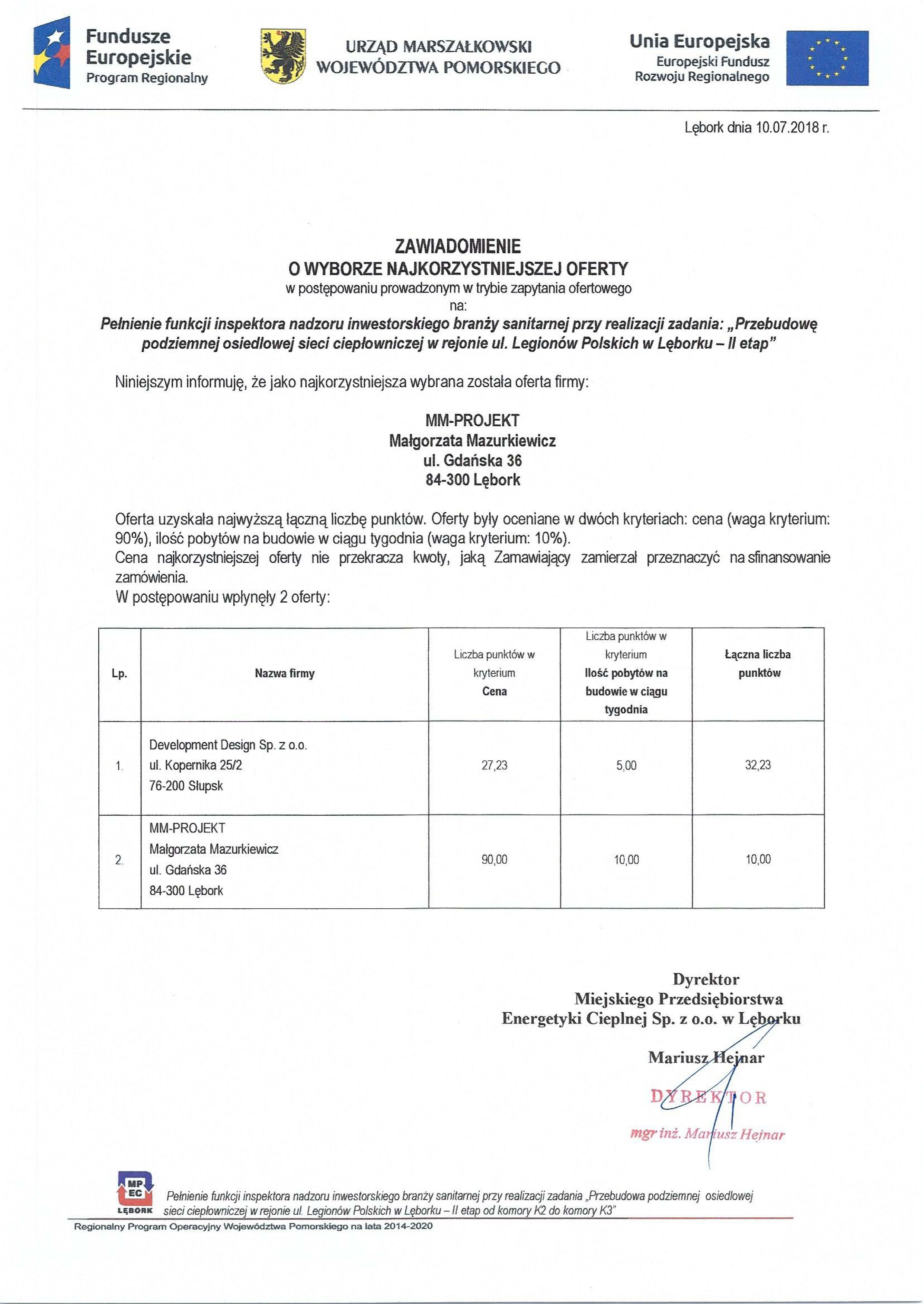 zawiadomienie o wyborze najkorzystniejszej oferty nadzór Legionów.jpg
